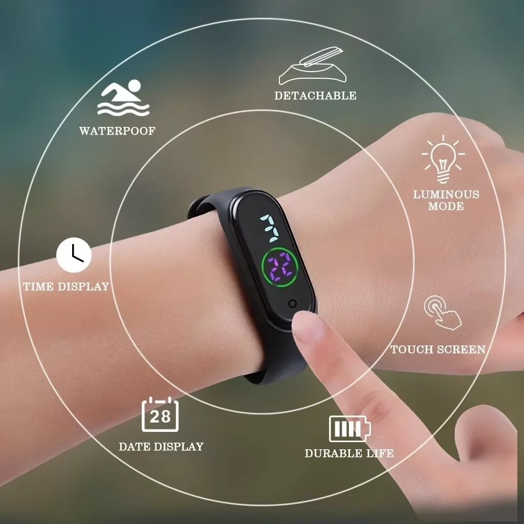 Sports Watch for Kids Children Waterproof Led Digital Watch Ultra-light Silicone Strap Teen Boys Girls WristWatch Unisex
Sports Watch for Kids Children Waterproof Led Digital Watch Ultra-light Silicone Strap Teen Boys Girls WristWatch Unisex