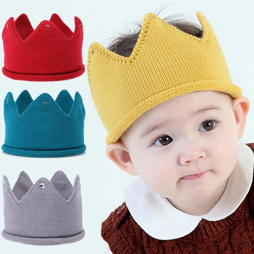 

Реквизит для фотосъемки детская шапка с короной модная осенне-зимняя вязаная шерстяная шапка для новорожденных девочек и мальчиков