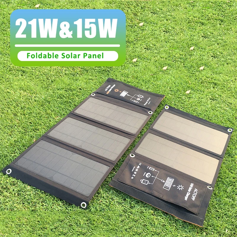 Upgraded 21W 15W 8W Portable Solar Panel Charger Double USB 5V USB Camping Foldable Solar Panel For Phone Charge Power Bank
Upgraded 21W 15W 8W Portable Solar Panel Charger Double USB 5V USB Camping Foldable Solar Panel For Phone Charge Power Bank