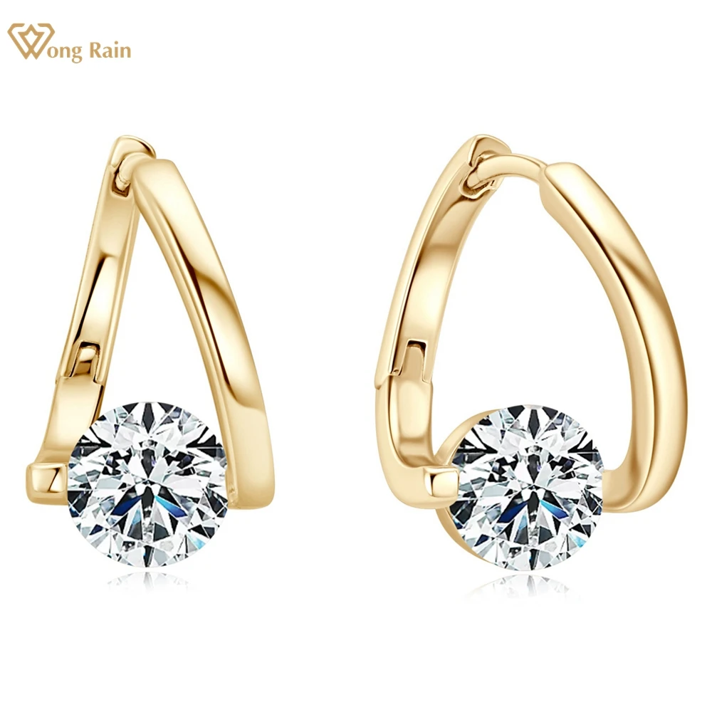 Wong Rain 18K Gold Plated 925 Sterling Silver VVS1 6.5MM Real Moissanite D Diamond Hoop Earrings Wedding Jewelry GRA Wholesale
Wong Rain 18K Gold Plated 925 Sterling Silver VVS1 6.5MM Real Moissanite D Diamond Hoop Earrings Wedding Jewelry GRA Wholesale