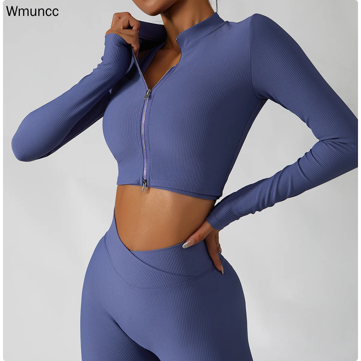 Wmuncc 2022 Summer New Fitness Jacket Women Zipper Crop Top Long Sleeve Yoga Outdoor Running Sports Quick-drying Stretch
Wmuncc 2022 Summer New Fitness Jacket Women Zipper Crop Top Long Sleeve Yoga Outdoor Running Sports Quick-drying Stretch