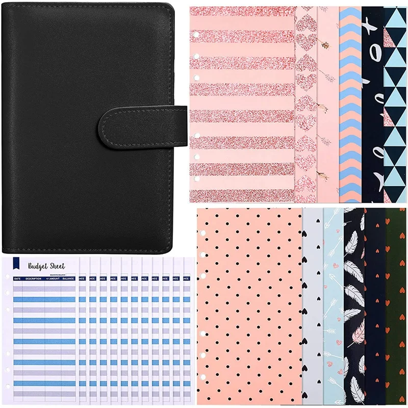 A6 PU Leather Notebook Binder 12 Piece Budget Envelopes Cash Planner Organizer 12 Pieces 6 Holes Expense Budget Sheets
A6 PU Leather Notebook Binder 12 Piece Budget Envelopes Cash Planner Organizer 12 Pieces 6 Holes Expense Budget Sheets