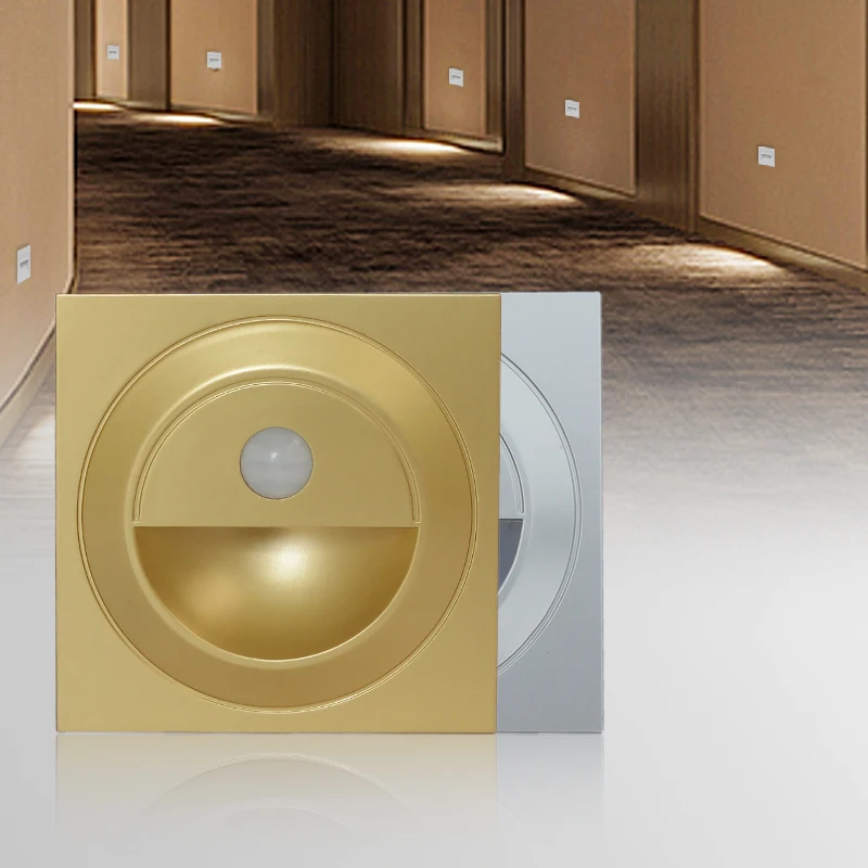 S86-2 embedded LED human body sensing small night light, hallway staircase step light, household human body foot light 
S86-2 embedded LED human body sensing small night light, hallway staircase step light, household human body foot light