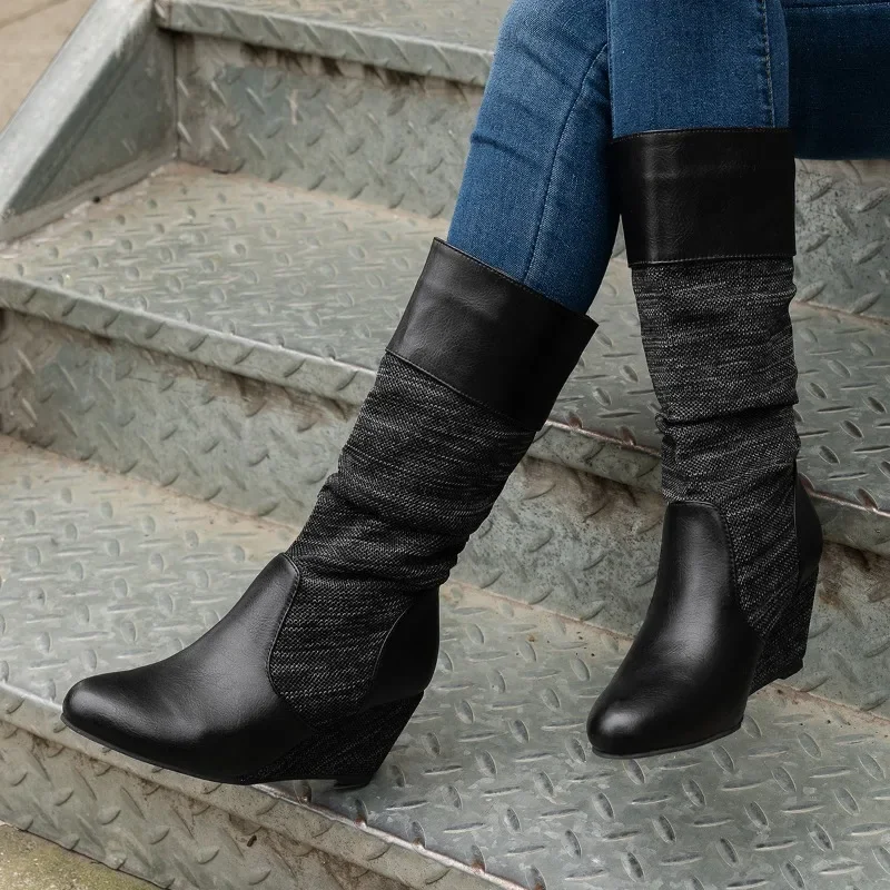2023 Winter New Fashion Women Mid Calf Boots Comfortable Shoes Female Slip-on Low Heel Round Toe Solid Women Boots Zapatos
2023 Winter New Fashion Women Mid Calf Boots Comfortable Shoes Female Slip-on Low Heel Round Toe Solid Women Boots Zapatos