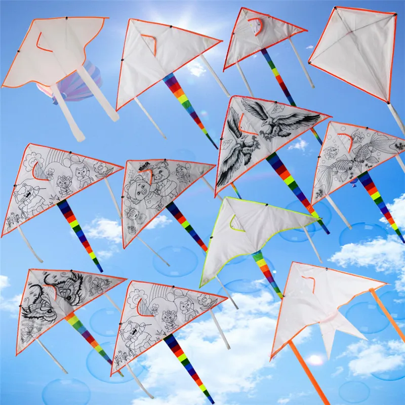 

DIY Cartoon Graffiti Kite Family Outings Outdoor Fun Sports Kids Kites Flying Toys For Children