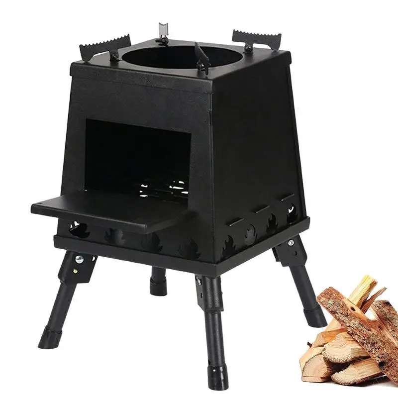 

Camping Wood Burning Stove Outdoor Foldable Cooking Stove Charcoal Small Burning Stoves Fire For Picnic BBQ Camp Hiking Grilling