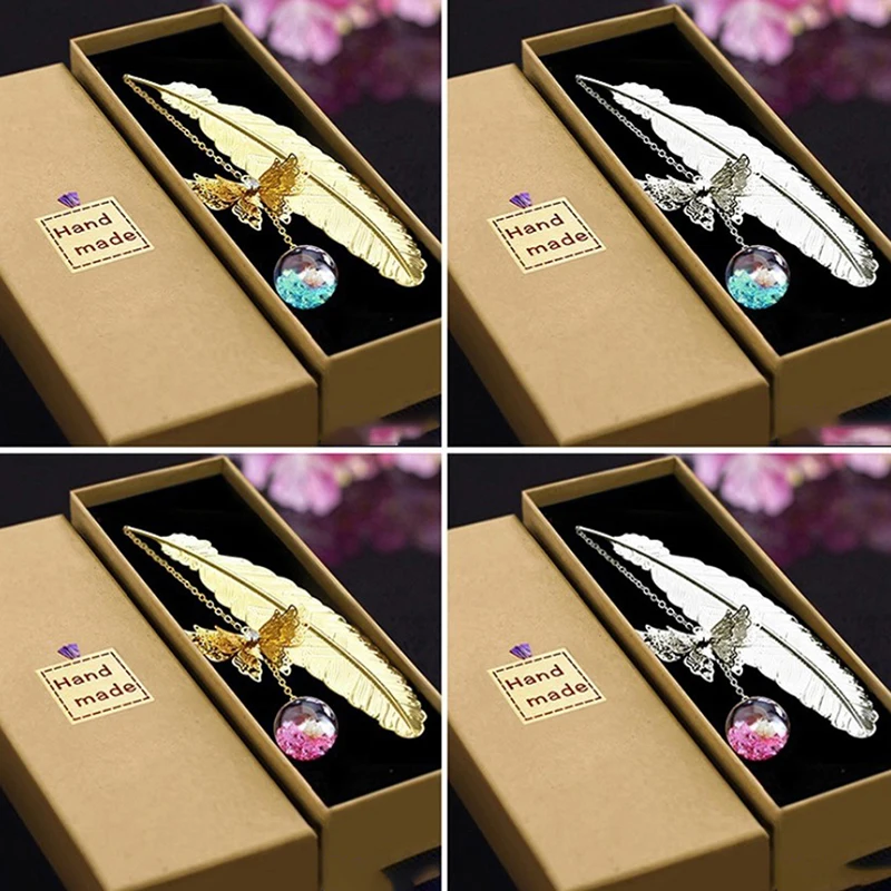 New 1PC Retro Vintage Bookmark Design Of Feather/Butterfly Creative Metal Bookmarks Promotional Gift Stationery Film Book Mark
New 1PC Retro Vintage Bookmark Design Of Feather/Butterfly Creative Metal Bookmarks Promotional Gift Stationery Film Book Mark