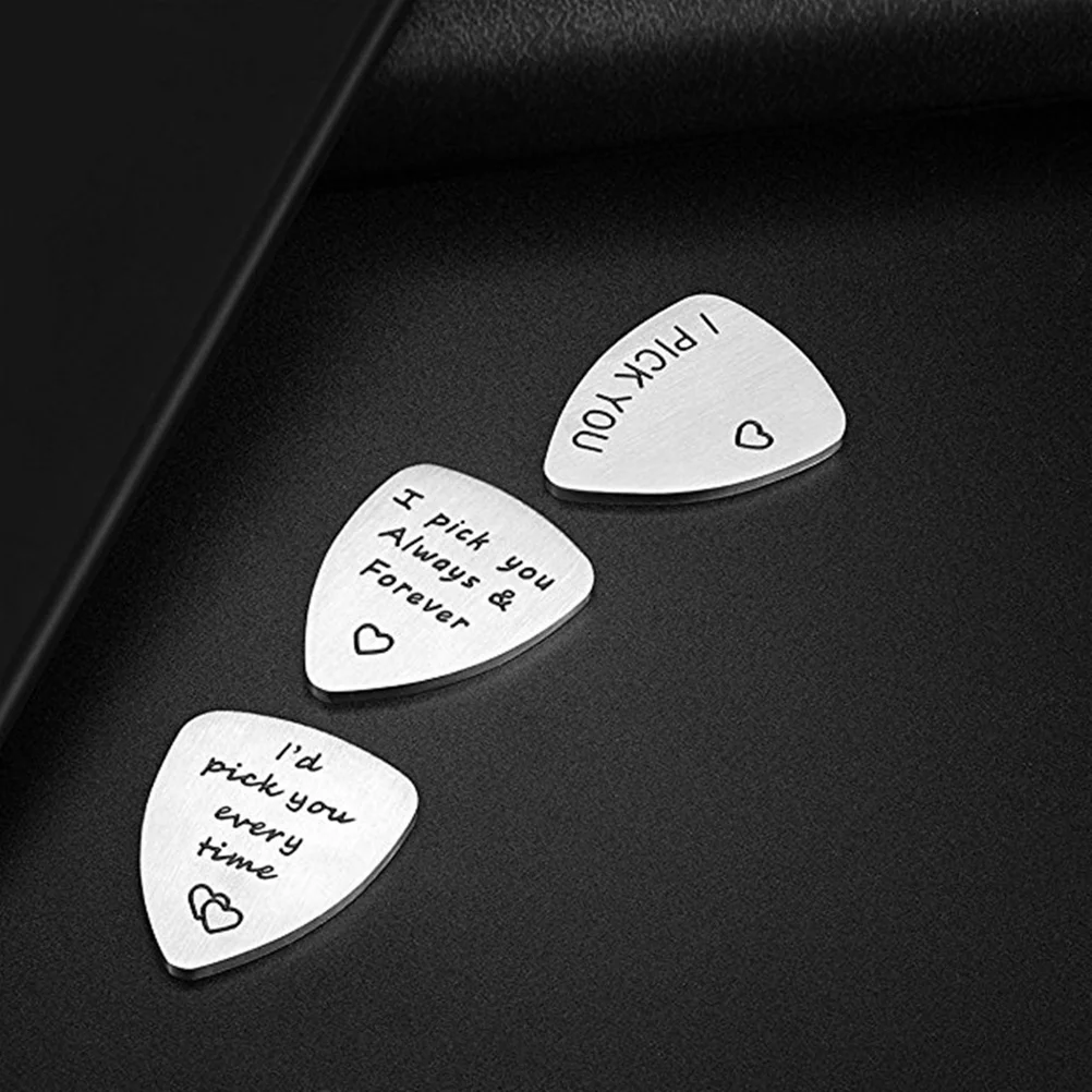 3pcs Creative Letter Guitar Pick Stainless Steel Guitar Pick Father Day Guitar Plectrum Gift Musical Instrument Accessories for
3pcs Creative Letter Guitar Pick Stainless Steel Guitar Pick Father Day Guitar Plectrum Gift Musical Instrument Accessories for