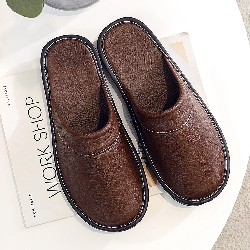 Size 45-48 Brown Indoor Plush Slippers Comfort Slippers Unisex Men Classic Style Leather Shoes Slides Man Daily Home Slippers
Size 45-48 Brown Indoor Plush Slippers Comfort Slippers Unisex Men Classic Style Leather Shoes Slides Man Daily Home Slippers