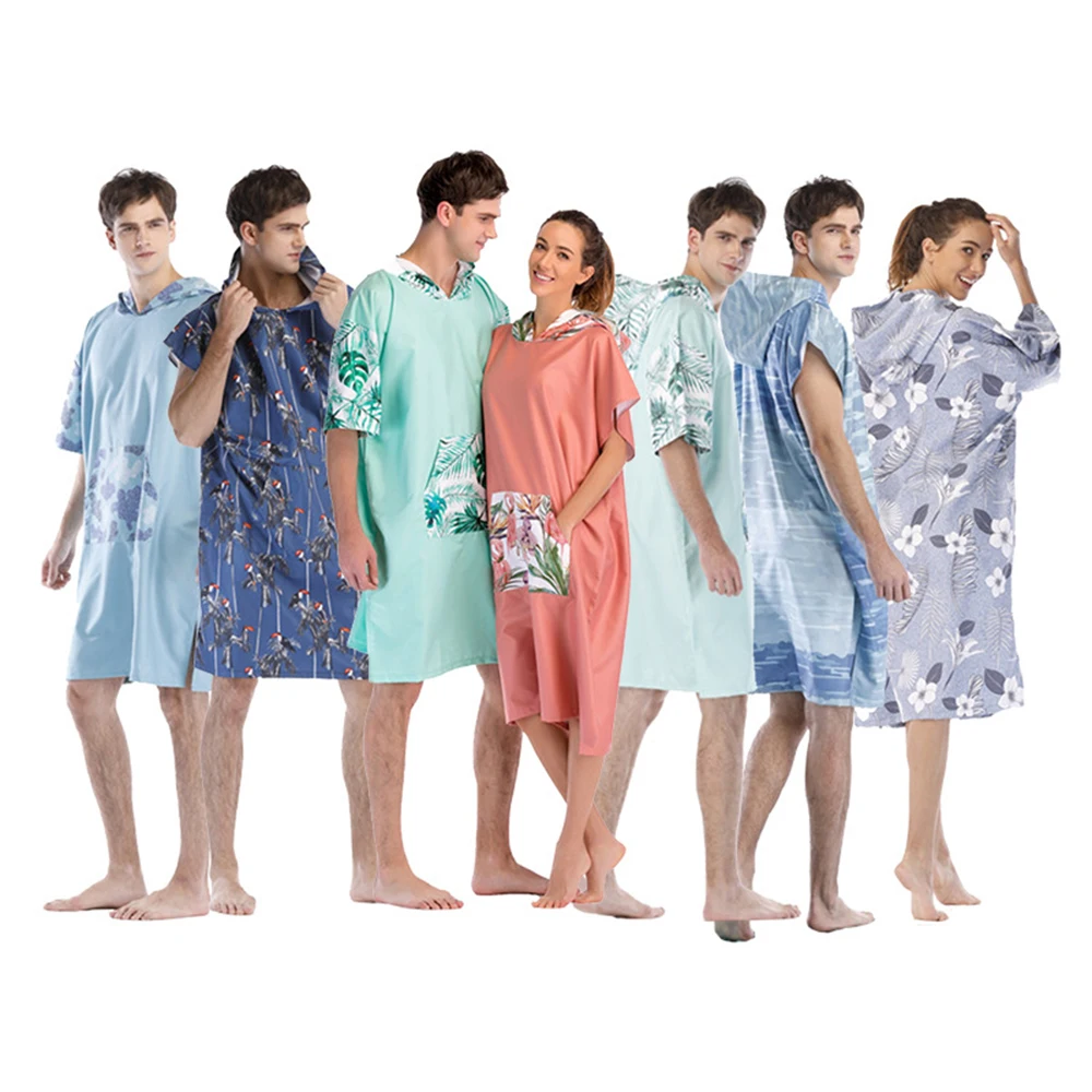 

Fashion Exquisite Printing Robe Surfing Cloak Towel Beach Snorkeling Swimming Quick Dry Change Clothes Variety OF Adult Cloaks