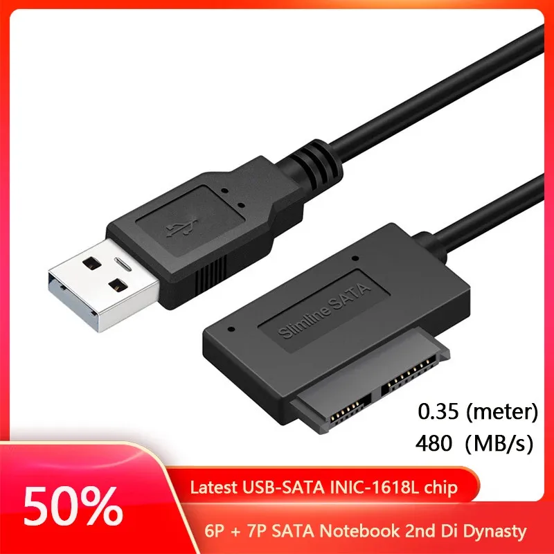 Переходник SATA/USB 2,0, кабель 6 + 7P, внешний оптический адаптер для ноутбука, 13 контактов, для ПК, ноутбука
Переходник SATA/USB 2,0, кабель 6 + 7P, внешний оптический адаптер для ноутбука, 13 контактов, для ПК, ноутбука