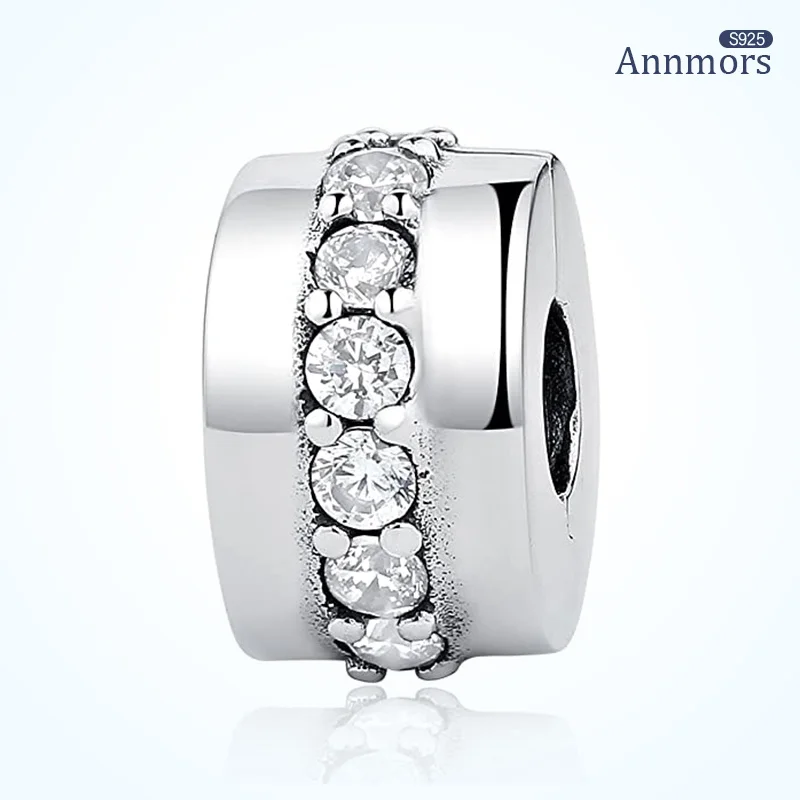 Annmors Clip Lock Charms Authentic Silver Plating Stopper Beads for Women's Charm Bracelets
Annmors Clip Lock Charms Authentic Silver Plating Stopper Beads for Women's Charm Bracelets