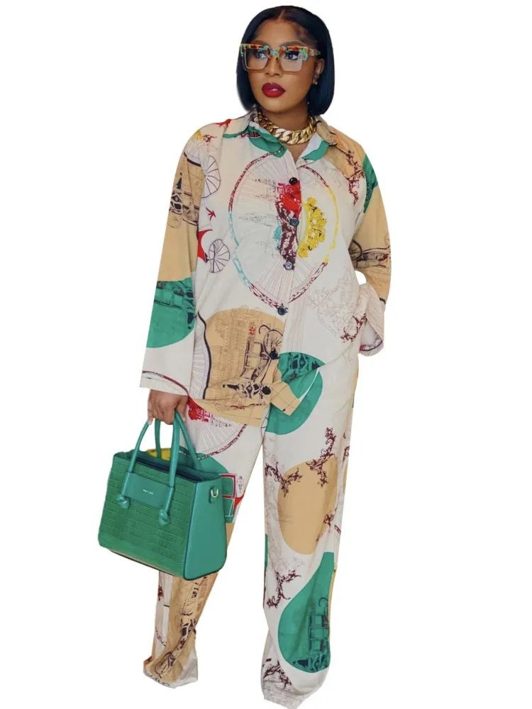 African Clothes Women 2 Piece Set Traditional Africa Clothing Spring Autumn New Print Loose Casual African OL Pant Suits Outfits
African Clothes Women 2 Piece Set Traditional Africa Clothing Spring Autumn New Print Loose Casual African OL Pant Suits Outfits