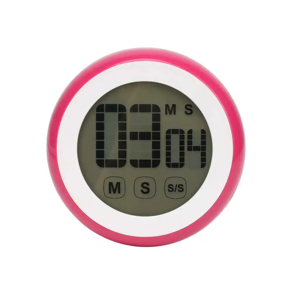 LCD Digital Touch Screen Kitchen Timer Countdown Count UP Tool Round Magnetic Cooking Study Electronic Timer
LCD Digital Touch Screen Kitchen Timer Countdown Count UP Tool Round Magnetic Cooking Study Electronic Timer