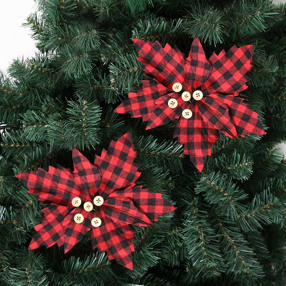 5pcs New Year Merry Christmas Flower Christmas Tree Decoration Arrangement Red and Black Plaid Foldable Christmas Flower Navidad
5pcs New Year Merry Christmas Flower Christmas Tree Decoration Arrangement Red and Black Plaid Foldable Christmas Flower Navidad