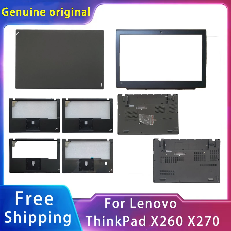

Новинка для Lenovo ThinkPad X260 X270; Сменные аксессуары для ноутбуков, задняя крышка ЖК/передняя панель/Упор для рук/нижняя часть с логотипом, черный