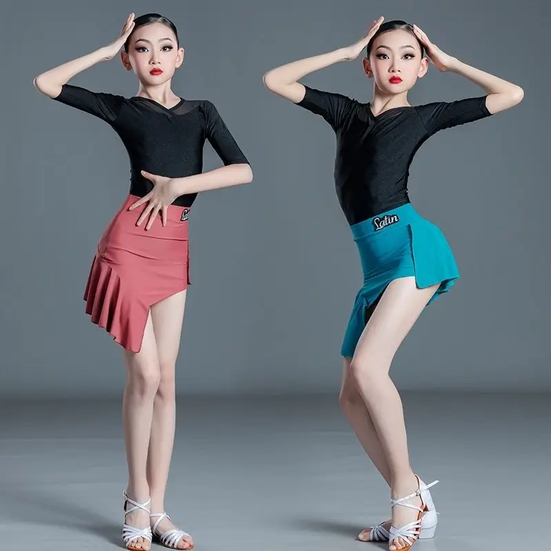 Kids Short Sleeve Latin Rumba Dance Skirt Girls Modern Ballroom Party Stage Performance Competition School Practice Costumes
Kids Short Sleeve Latin Rumba Dance Skirt Girls Modern Ballroom Party Stage Performance Competition School Practice Costumes