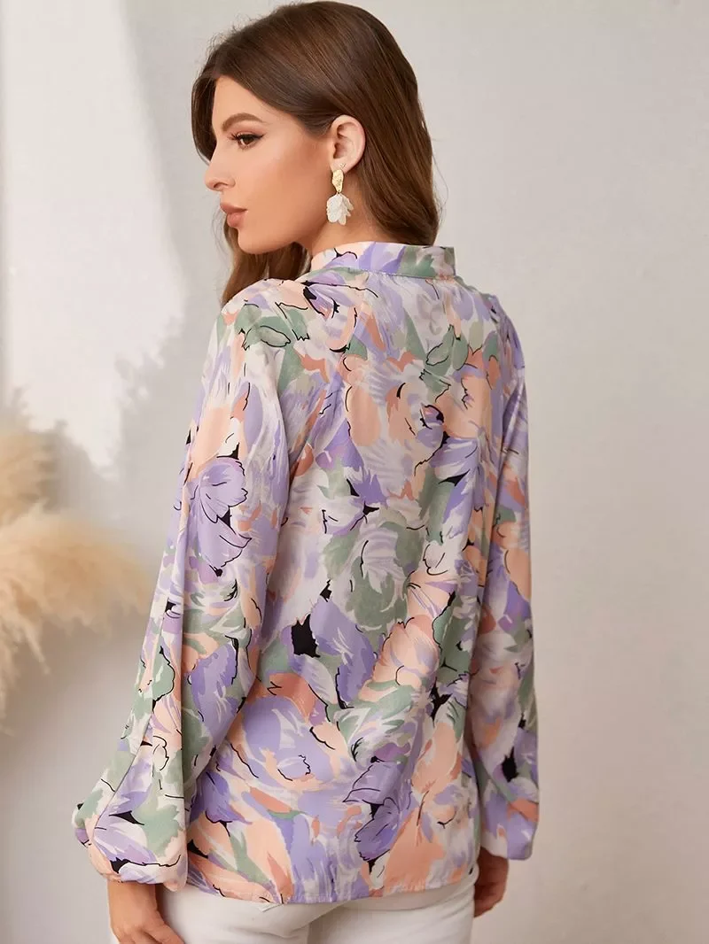 Holiday buttons lantern sleeves printed women shirt Autumn casual long sleeve beach blouse Loose female elegant shirtshigh-quali
Holiday buttons lantern sleeves printed women shirt Autumn casual long sleeve beach blouse Loose female elegant shirtshigh-quali