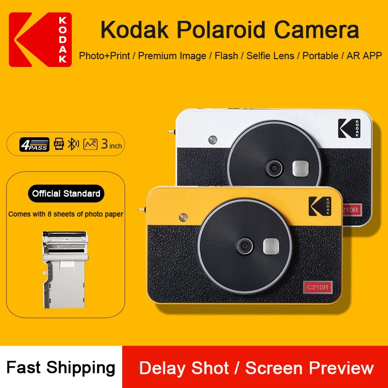 Kodak Polaroid MINI Shot2 Camera Photo Print 2 in 1 One-time Imaging Dye-sublimation C210R 2.1X3.4inch Photo Portable Gift
Kodak Polaroid MINI Shot2 Camera Photo Print 2 in 1 One-time Imaging Dye-sublimation C210R 2.1X3.4inch Photo Portable Gift