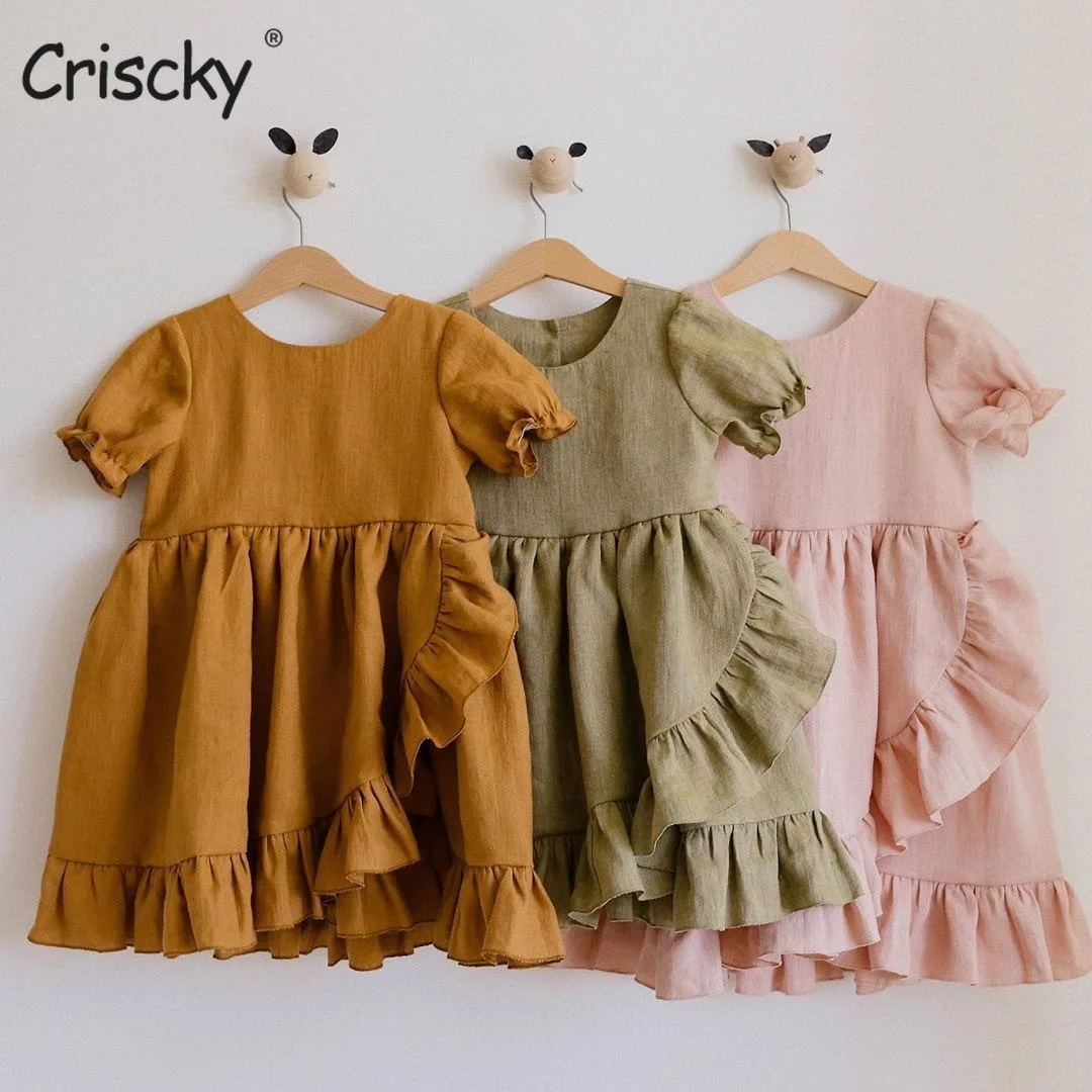 CrisckyKorean Summer Infant Girls Dress Puff Sleeve Cotton Ruffles Newborn Baby Girls Princess Dress Kids Party Dresses
CrisckyKorean Summer Infant Girls Dress Puff Sleeve Cotton Ruffles Newborn Baby Girls Princess Dress Kids Party Dresses