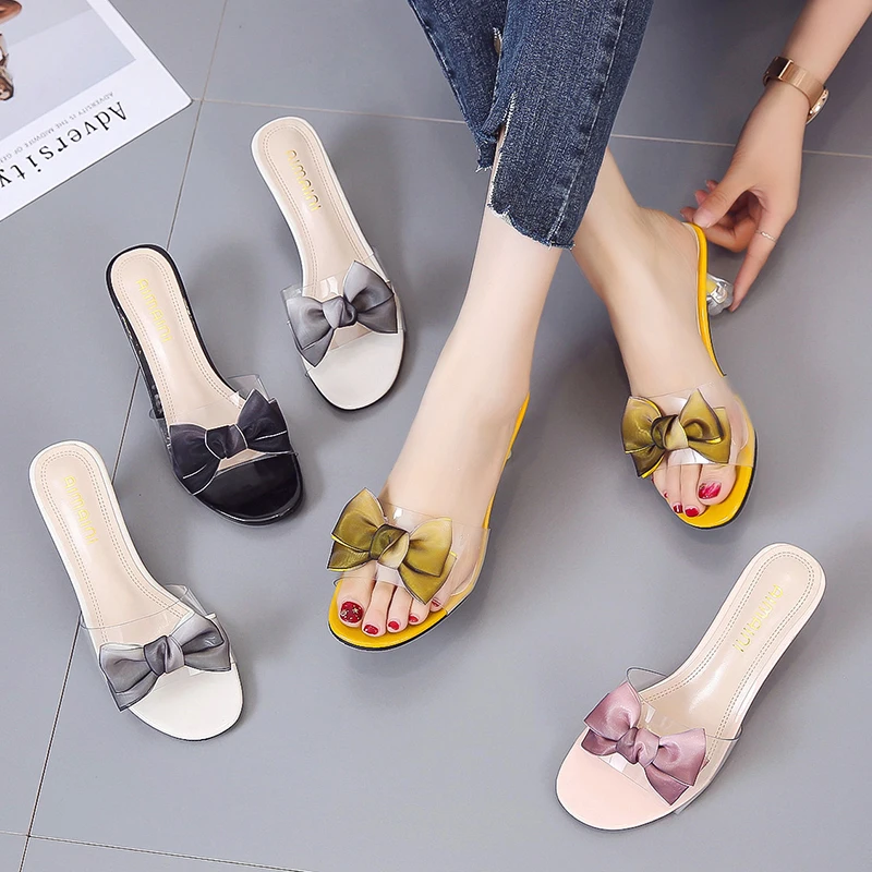 2021 Summer Sexy Transparent Bow Summer Sandals Slipper Women High Heel Shoes Female Casual Flower Slipper Slides Women Shoes 40
2021 Summer Sexy Transparent Bow Summer Sandals Slipper Women High Heel Shoes Female Casual Flower Slipper Slides Women Shoes 40