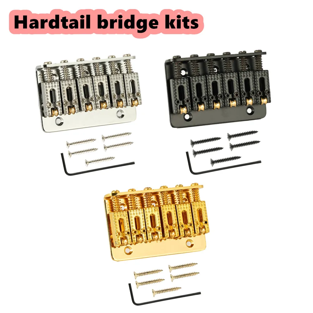 6 String 65MM Fixed Roller Saddle Hardtail Top Bridge Top Load Guitar Tailpiece Hot Sale For Electric Guitar Accessories Kits
6 String 65MM Fixed Roller Saddle Hardtail Top Bridge Top Load Guitar Tailpiece Hot Sale For Electric Guitar Accessories Kits