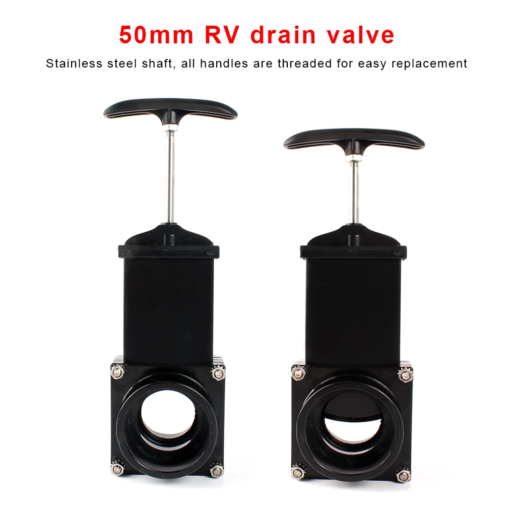 

RV Waste Valve Durable Small Lightweight Drain Valves Drainage High Fit Handle Wide Application Water Gate Exterior