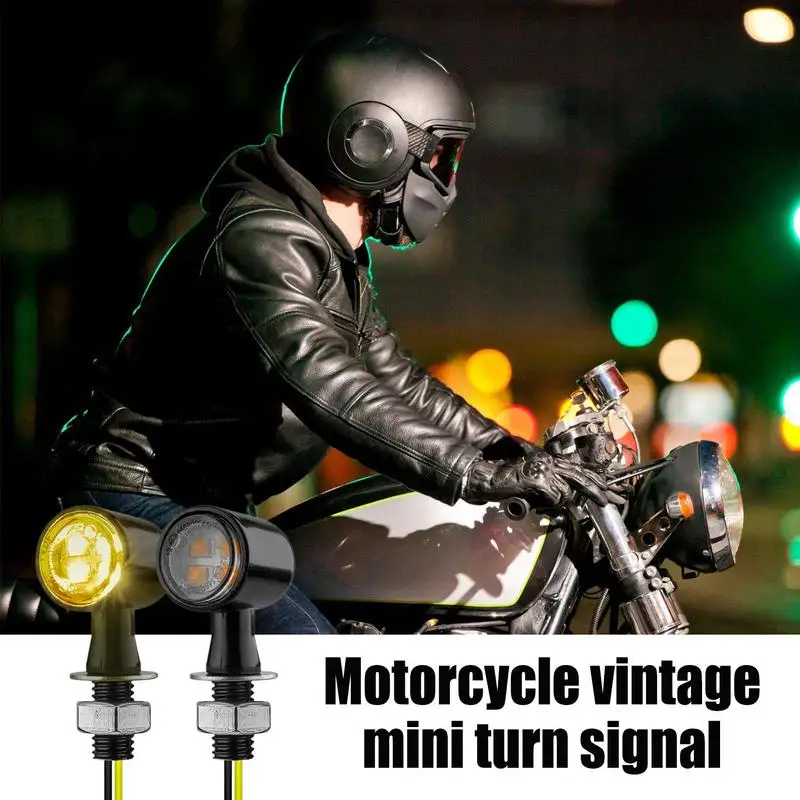 Mini Motorcycle Turn Signals 2pcs High Brightness Waterproof LED Motorcycle Blinkers Signal For Bicycle Vintage Universal Metal
Mini Motorcycle Turn Signals 2pcs High Brightness Waterproof LED Motorcycle Blinkers Signal For Bicycle Vintage Universal Metal
