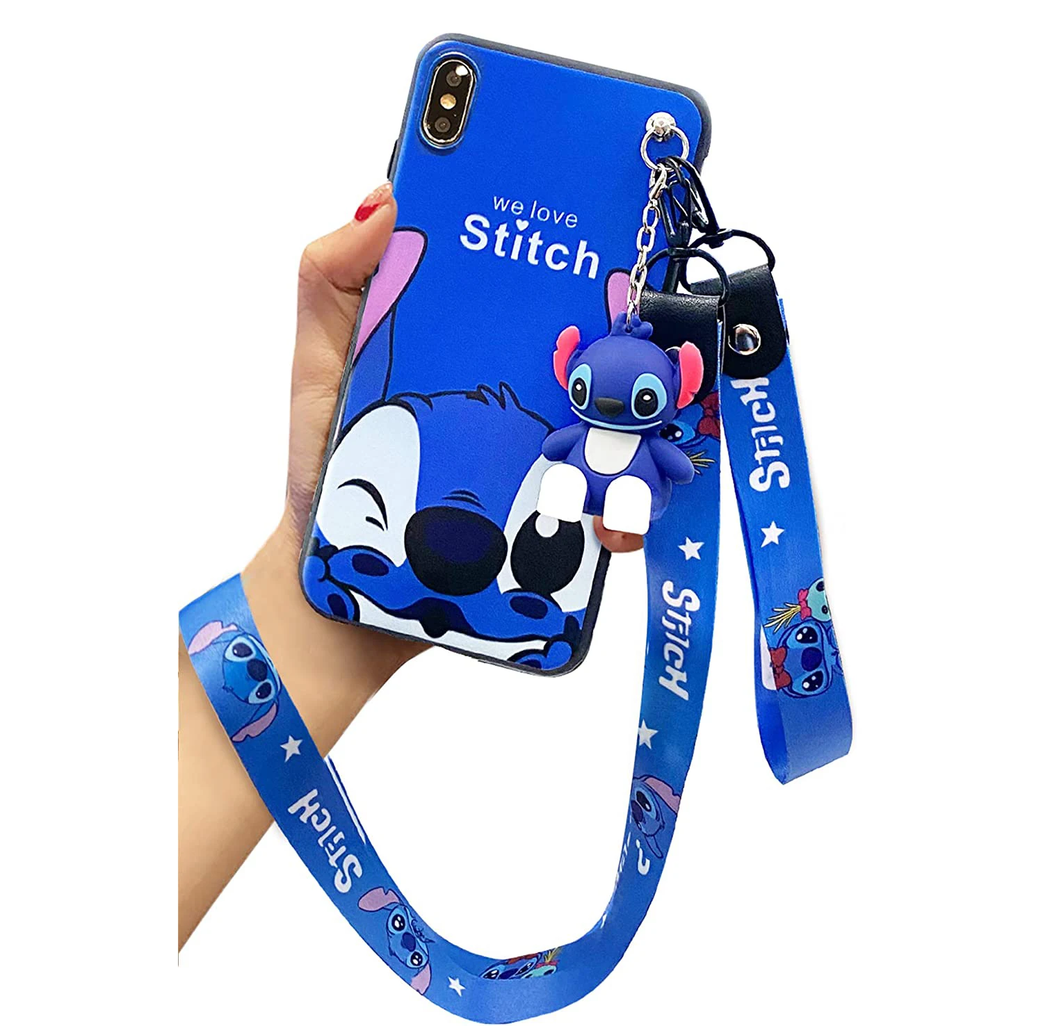 

Stitch For Samsung A12 A11 A71 A51 A52 A22 A02s A32 A72 A13 A53 A03s A04s A20s A33 A73 A23 Case With Holder Strap Rope