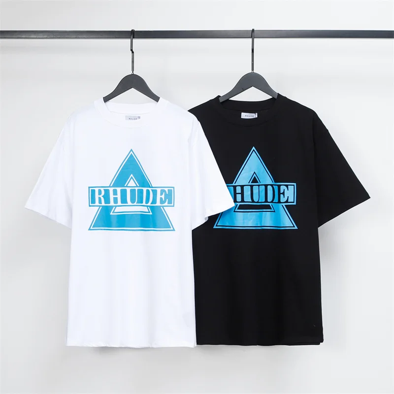 RHUDE Short Sleeve Triangle Letter Print Summer Round Neck Loose Sports Shirt For Men And Women
RHUDE Short Sleeve Triangle Letter Print Summer Round Neck Loose Sports Shirt For Men And Women