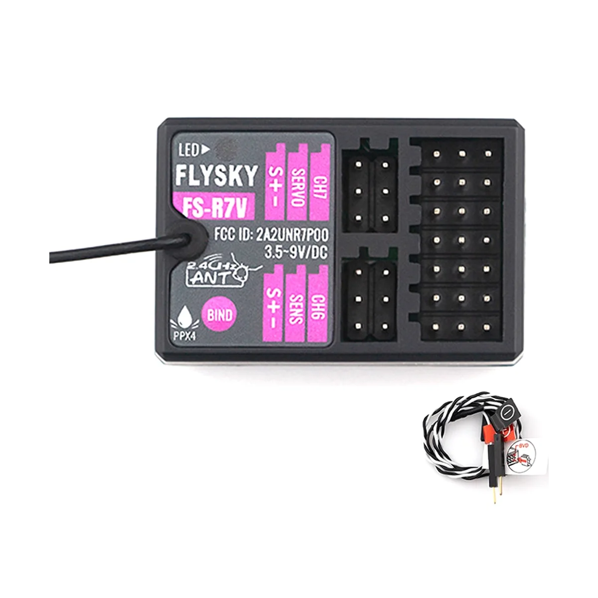 -R7V Remote Control Receiver 7-Channel Two-Way Built-in Gyroscope is Applicable to G7P Remote Control
-R7V Remote Control Receiver 7-Channel Two-Way Built-in Gyroscope is Applicable to G7P Remote Control