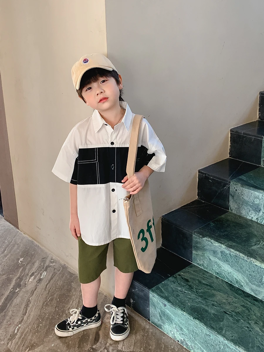 Boy's Short-Sleeved Shirt 2022 Summer New Thin Baby Summer Western Style Children Children Pure Cotton Shirt Fashion
Boy's Short-Sleeved Shirt 2022 Summer New Thin Baby Summer Western Style Children Children Pure Cotton Shirt Fashion