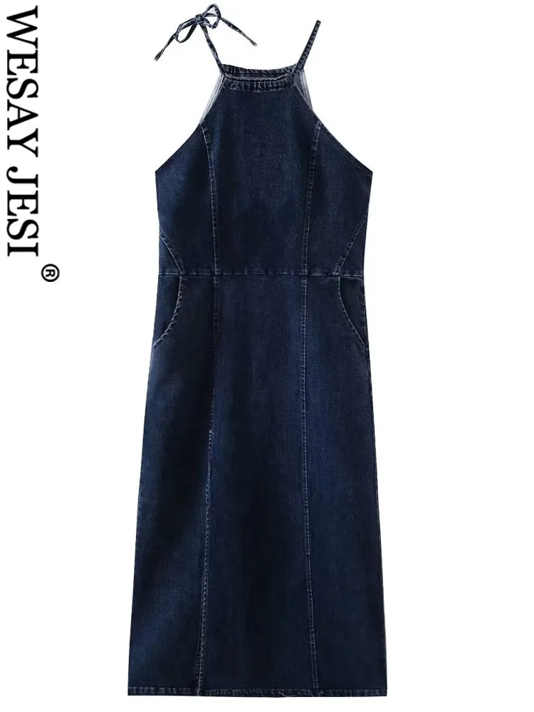 Платье WESAY JESI TRAF женское джинсовое, модное однотонное Длинное свободное миди-платье на молнии, винтажное шикарное с открытой спиной
Платье WESAY JESI TRAF женское джинсовое, модное однотонное Длинное свободное миди-платье на молнии, винтажное шикарное с открытой спиной