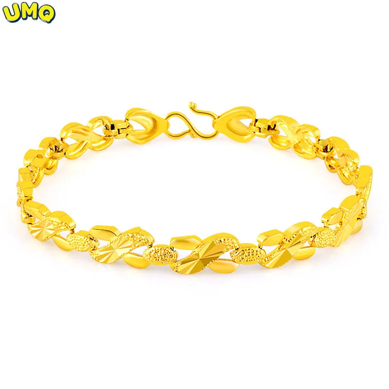 24k Real Gold Bracelet Car Flower Bracelet Gold Plated for Women's Wedding Jewelry Gifts
24k Real Gold Bracelet Car Flower Bracelet Gold Plated for Women's Wedding Jewelry Gifts