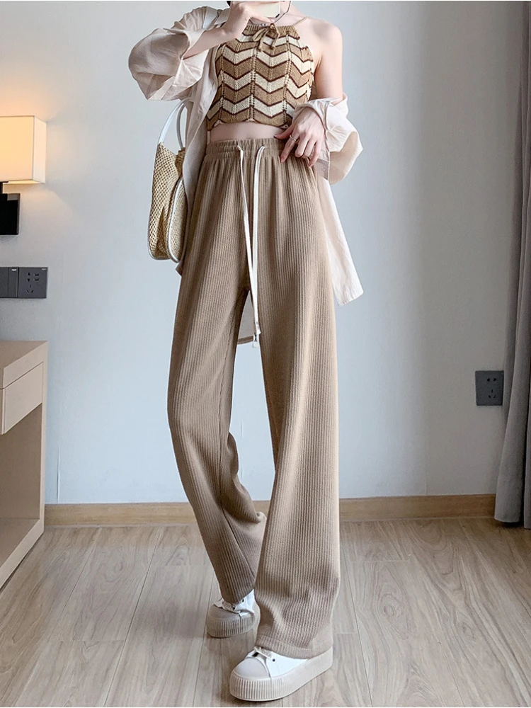 2023 Spring Summer New Korean Style Lace Up Pants Women Wide Leg Pants Women's High Waist Straight Loose Trousers Sweatpants
2023 Spring Summer New Korean Style Lace Up Pants Women Wide Leg Pants Women's High Waist Straight Loose Trousers Sweatpants