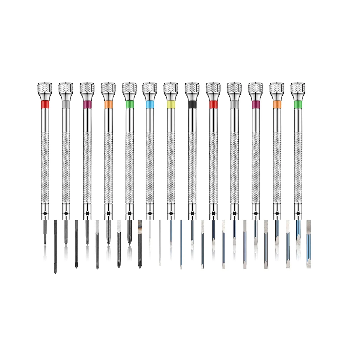 13PCS Professional Screwdriver Set, -Precision Screwdriver Kit 0.6-2.0mm, 13 Extra Replace Blades for Watch Repair
13PCS Professional Screwdriver Set, -Precision Screwdriver Kit 0.6-2.0mm, 13 Extra Replace Blades for Watch Repair
