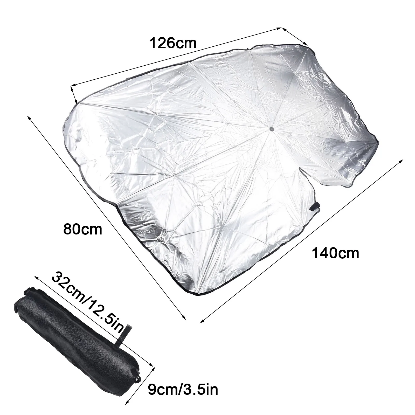 360° Rotation Sunshade Car Visor Umbrella / Foldable Front Cover Heat&Sun Protection UV Heat Reflective Visor Umbrella Universal
360° Rotation Sunshade Car Visor Umbrella / Foldable Front Cover Heat&Sun Protection UV Heat Reflective Visor Umbrella Universal