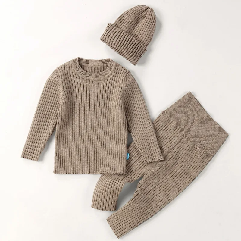 2023 Autumn Winter New Baby Girl Clothes Set Knitted Sweater + Pants + Hat 3pcs Toddler Outfits Solid Knitwear Kids Warm Suit
2023 Autumn Winter New Baby Girl Clothes Set Knitted Sweater + Pants + Hat 3pcs Toddler Outfits Solid Knitwear Kids Warm Suit