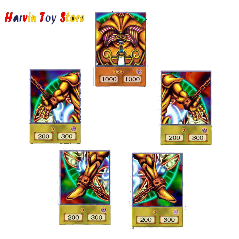 

120 PCS Yu-Gi-Oh Anime Style Cards Dark Magician Exodia Obelisk Slifer Ra Yugioh DM Classic Orica Proxy Card Childhood Memory