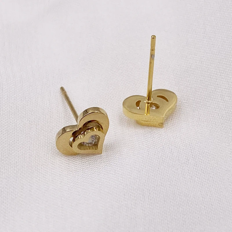 Two Layer Vintage Stainless Steel Crystal Rhinestone Classic Heart Stud Earrings For Women Fashion Female Wedding Jewelry Gifts
Two Layer Vintage Stainless Steel Crystal Rhinestone Classic Heart Stud Earrings For Women Fashion Female Wedding Jewelry Gifts
