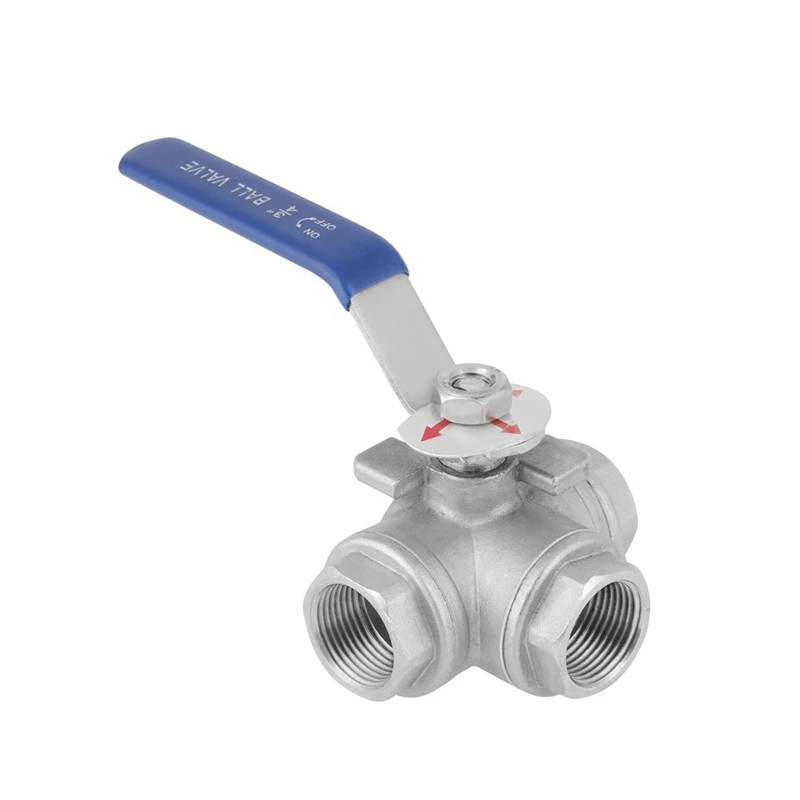 Three-Way Ball Valve Stainless Steel 304 Pipe T-Type Valve Internal Thread 3/4 Inch DN20 With Vinyl Lock Handle 
Three-Way Ball Valve Stainless Steel 304 Pipe T-Type Valve Internal Thread 3/4 Inch DN20 With Vinyl Lock Handle