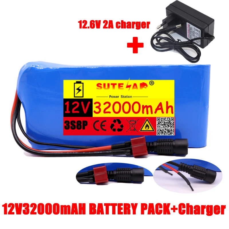 18650 lithium battery pack, 12v3200mah 3s8p + BMS protection board + 12.6v2a CHARGER + FREE SHIPPING
18650 lithium battery pack, 12v3200mah 3s8p + BMS protection board + 12.6v2a CHARGER + FREE SHIPPING