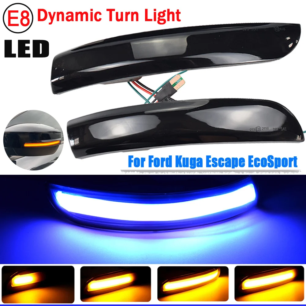 2pcs Dynamic Blinker LED Turn Signal Lights Smoked Flowing Rear View Mirror Lights Indicator For Ford Kuga Ecosport 2013-2018
2pcs Dynamic Blinker LED Turn Signal Lights Smoked Flowing Rear View Mirror Lights Indicator For Ford Kuga Ecosport 2013-2018