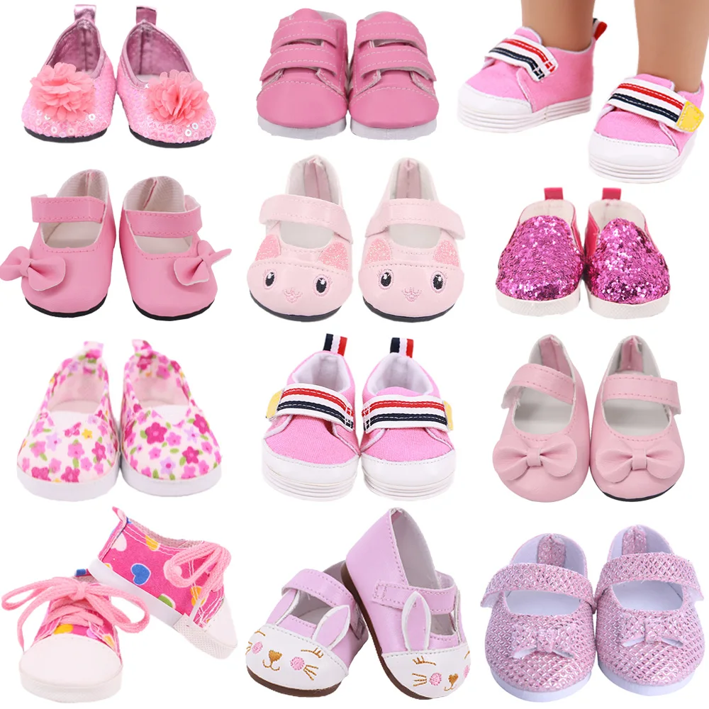 7cm Doll Shoes Pink Kitty Bow Canvas Shoes Sneakers Fit 18 Inch American Doll&43cm Baby New Born Doll Clothes Girl`s Accessories
7cm Doll Shoes Pink Kitty Bow Canvas Shoes Sneakers Fit 18 Inch American Doll&43cm Baby New Born Doll Clothes Girl`s Accessories