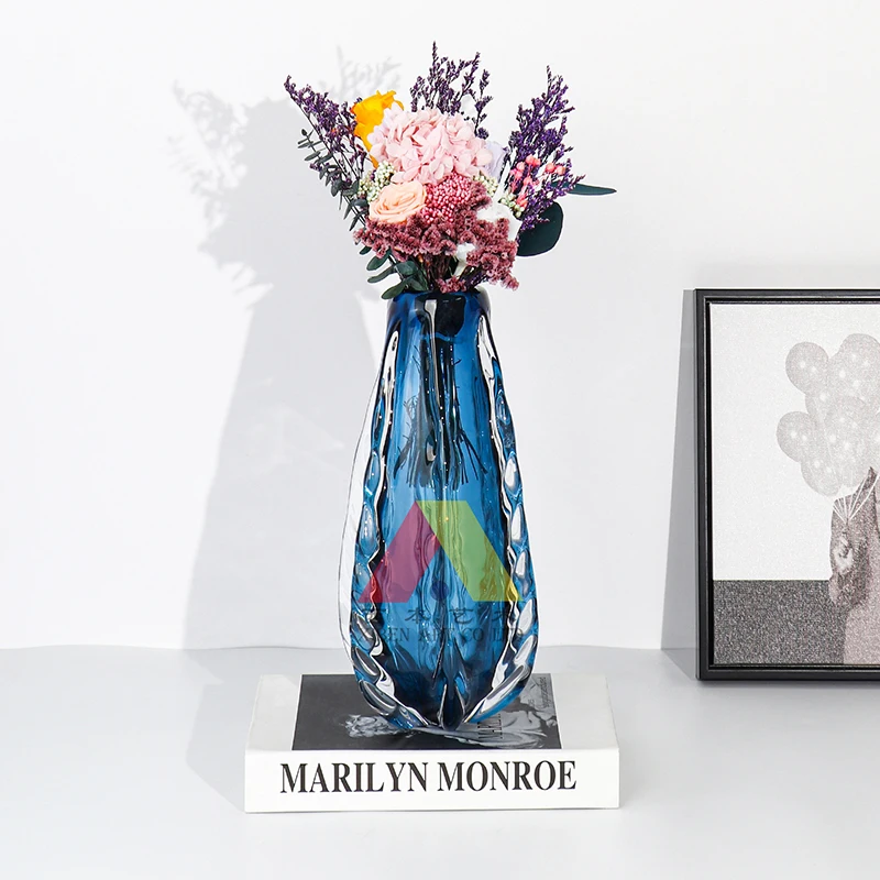 Glass Nordic Pot Vases Blue Transparent Terrarium Flower Bottle Modern Design Living Room Hydroponics Florero Office Decoration
Glass Nordic Pot Vases Blue Transparent Terrarium Flower Bottle Modern Design Living Room Hydroponics Florero Office Decoration