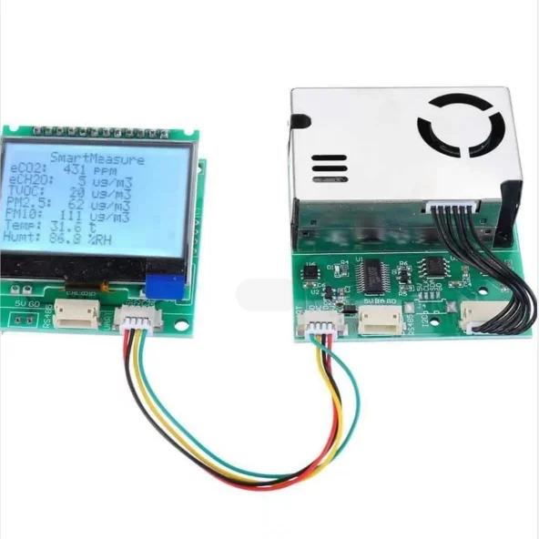Integrated all in one air quality sensor with lcd display module
Integrated all in one air quality sensor with lcd display module