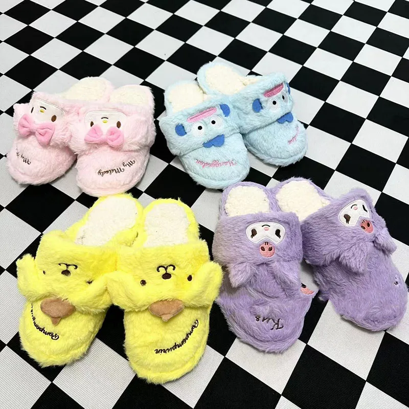 Plush Slippers Kawaii Sanrio Mymelody Kuromi Cinnamoroll Cute Anime House Dormitory Floor Cotton Slippers Cartoon Christmas Gift
Plush Slippers Kawaii Sanrio Mymelody Kuromi Cinnamoroll Cute Anime House Dormitory Floor Cotton Slippers Cartoon Christmas Gift