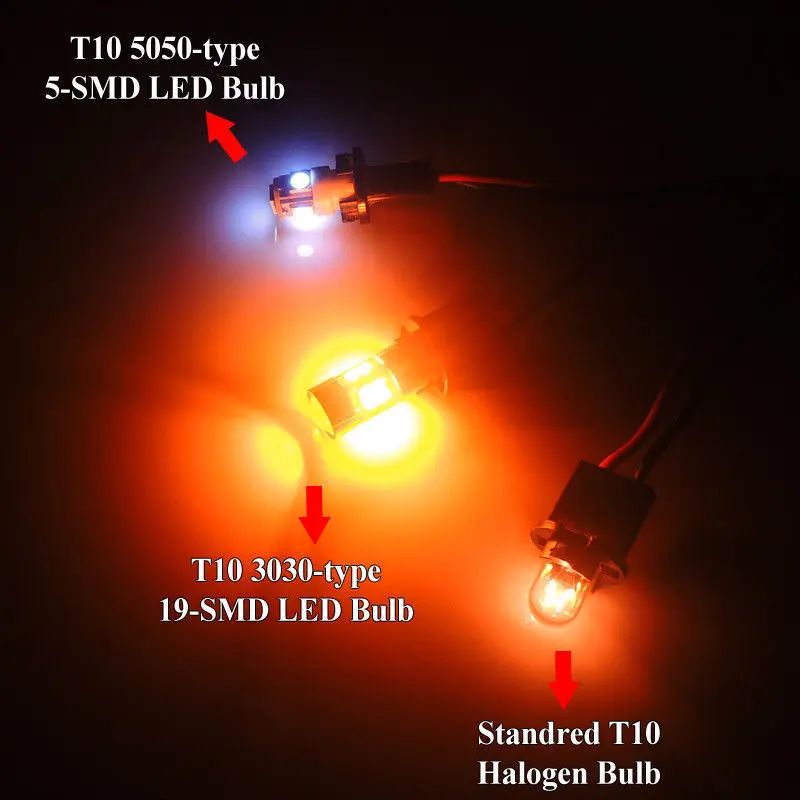 

LED Signal Light Bulb Package 3030 DC Orange Amber Car 175 Position 2821 Parking 2827 2525 City W5WB T10 194NA 168