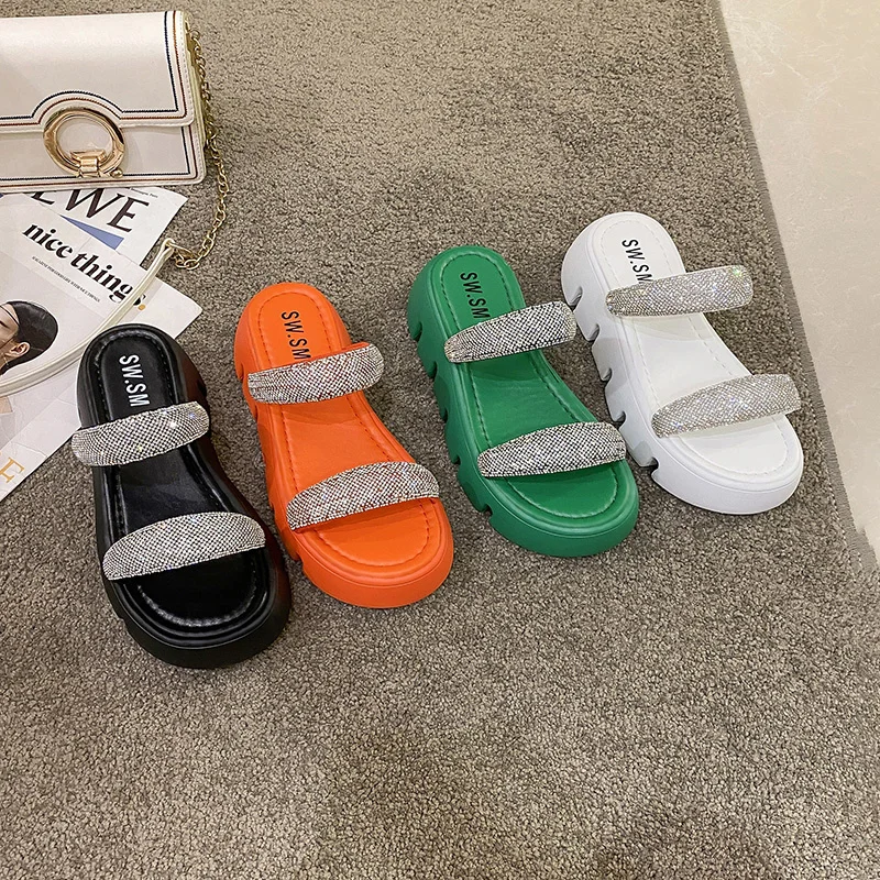 Crystal Wedge Sandals Woman Summer 2023 Chunky Platform Women Leather Slippers Thick Sole Gladiator Shoes for Women Flip Flops
Crystal Wedge Sandals Woman Summer 2023 Chunky Platform Women Leather Slippers Thick Sole Gladiator Shoes for Women Flip Flops