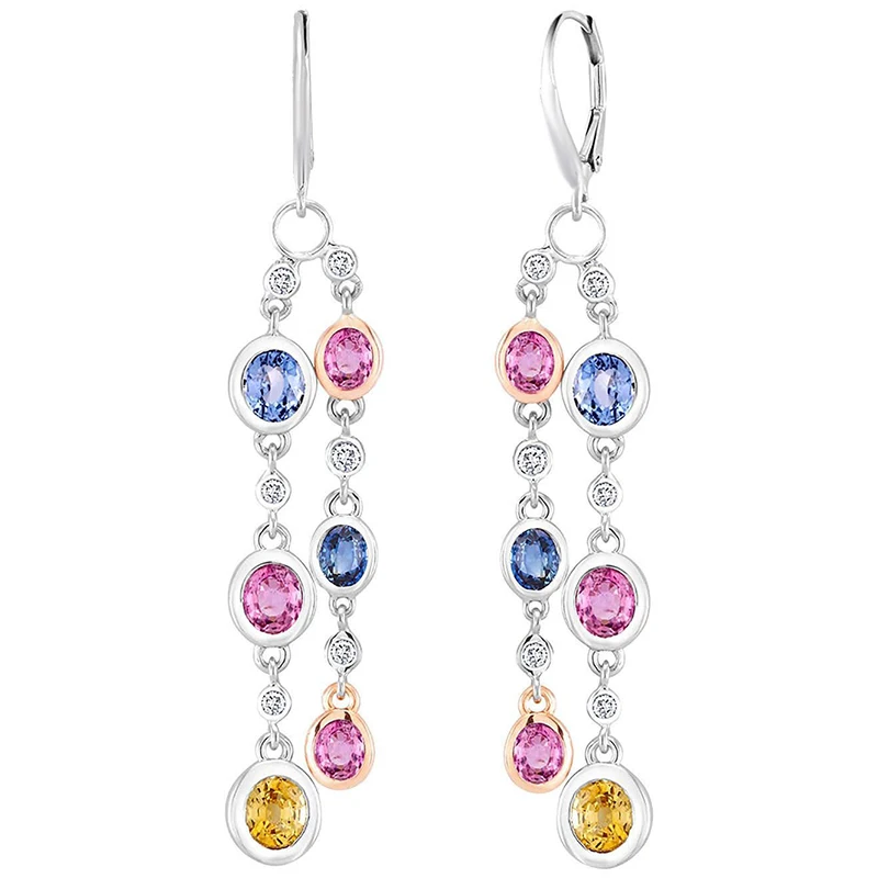 Trendy Silver Plated Geometric Tassel Drop Earrings For Women Multicolor CZ Stone Inlay Drop Long Earrings Pendientes Mujer Moda
Trendy Silver Plated Geometric Tassel Drop Earrings For Women Multicolor CZ Stone Inlay Drop Long Earrings Pendientes Mujer Moda